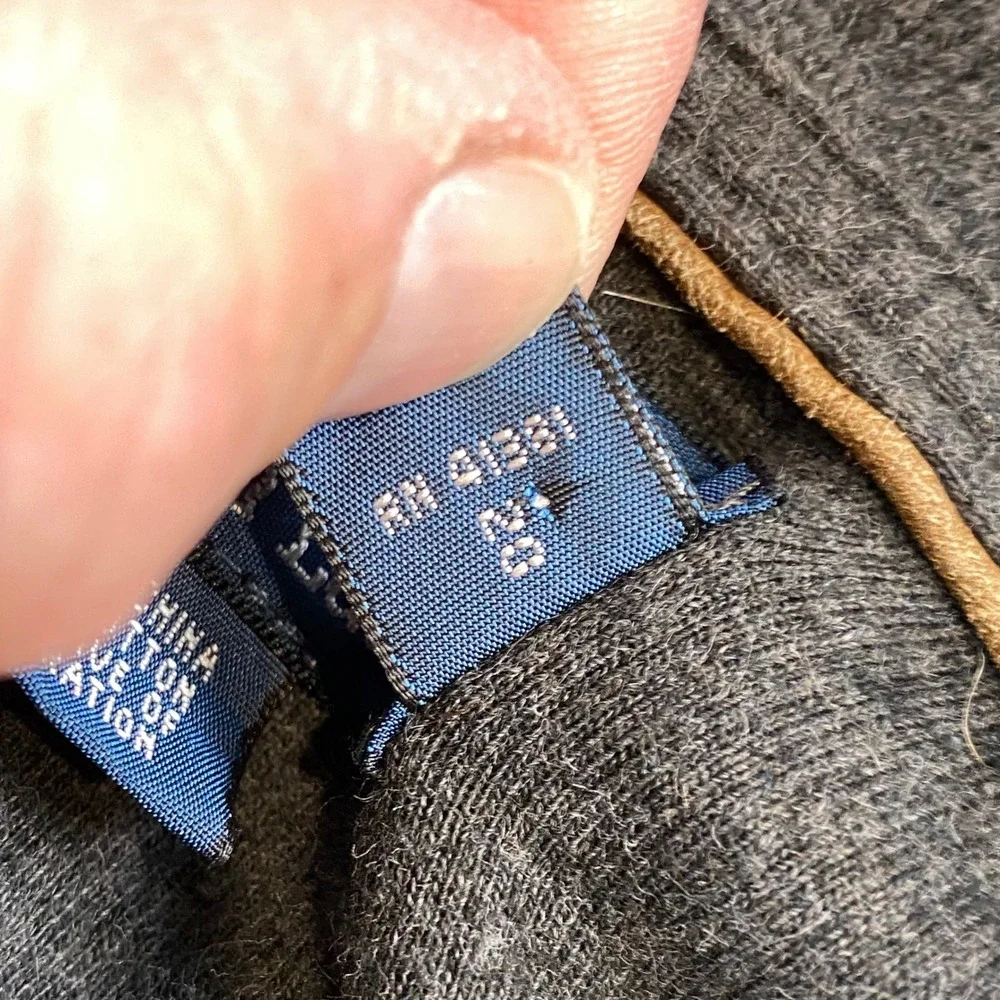 Vintage Polo Ralph Lauren Quarter Zip Pullover Mens 3XLT Gray Cotton Pony
